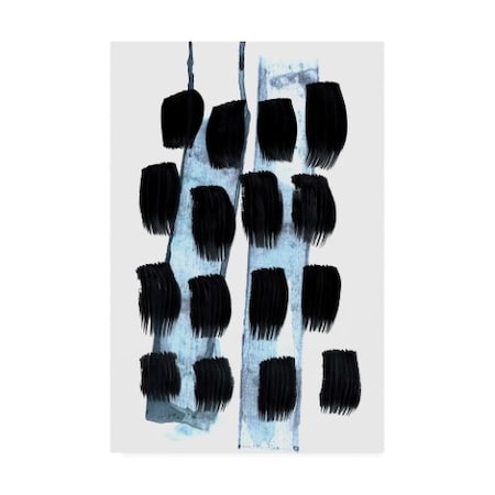 Iris Lehnhard 'Black White Blue' Canvas Art,22x32